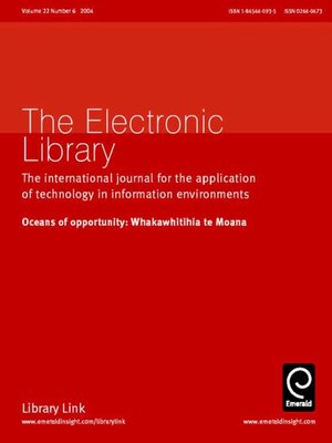 cover image of The Electronic Library, Volume 22, Issue 6